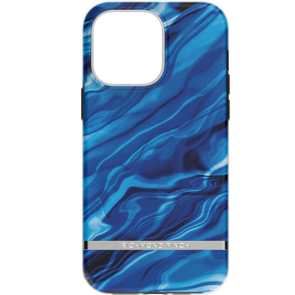 Richmond & Finch iPhone 14 Pro Max case, Blue Waves Blå