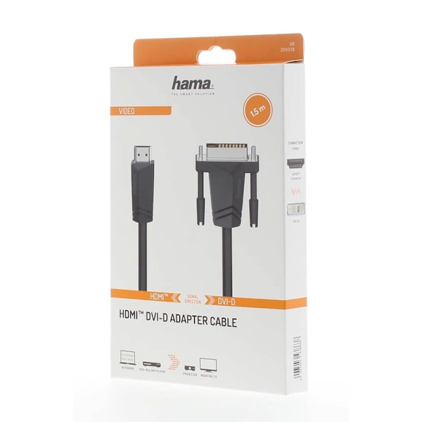 Hama Kabel HDMI to DVI/D Sort 1.5m