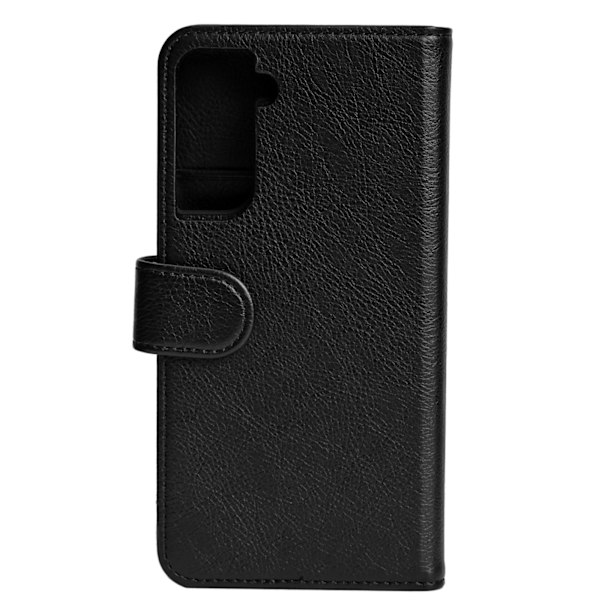 Essentials Samsung S21 PU wallet, detachable, 3 cards, Black Svart