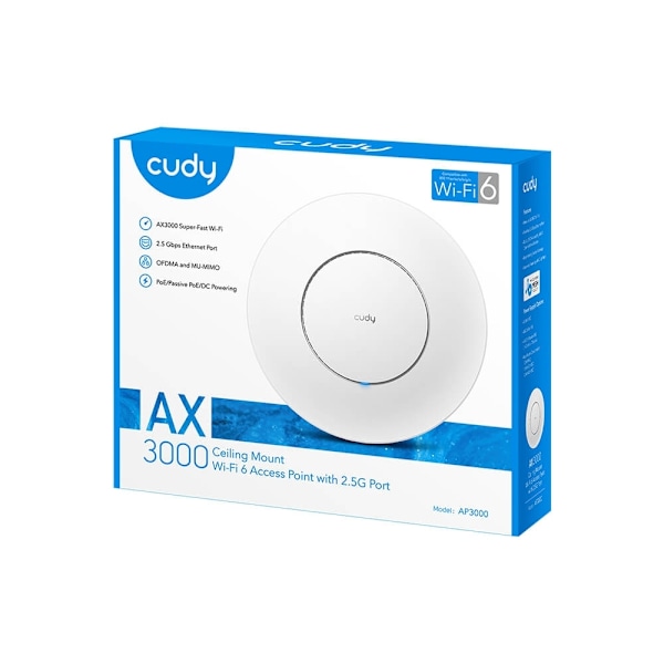 CUDY Acces Point AP3000 WF6 AX3000 Gigabit PoE Mesh