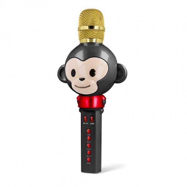Maxlife Animal MX-100 - Bluetooth-karaokemikrofoni sisäänrakennetulla kaiuttimella, musta
