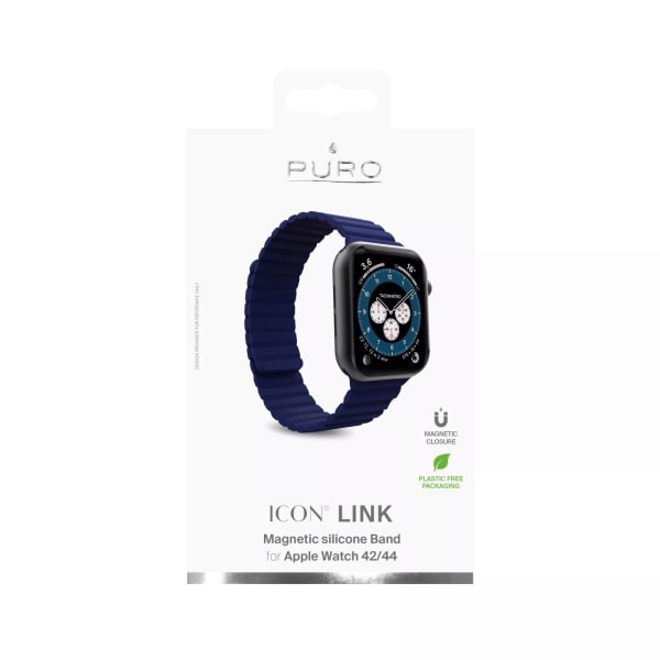 Puro Apple Watch Band 42-44mm M/L ICON LINK, Space Blue