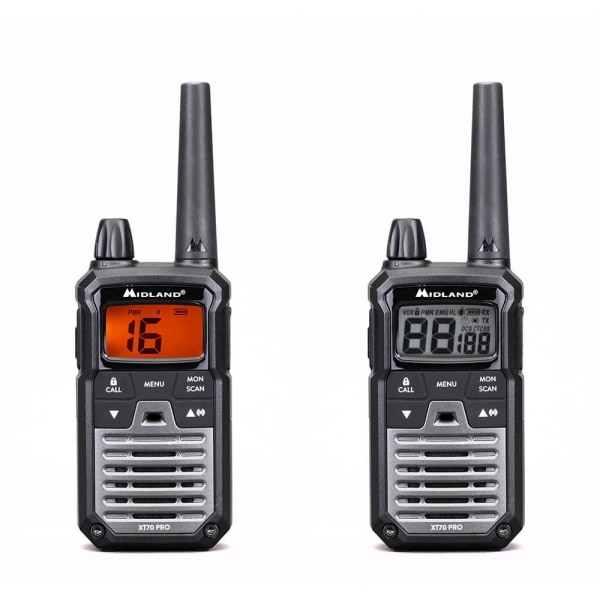 MIDLAND Walkie Talkie XT70 Pro Duo Svart/Mörkgrå