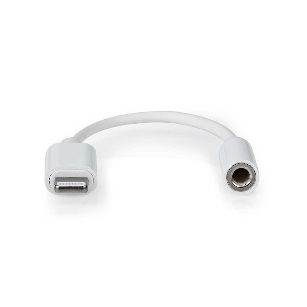 Nedis Lightning Adapter | Apple Lightning, 8-stifts | 3.5 mm Hona | Nickelplaterad | 0.10 m | Rund | PVC