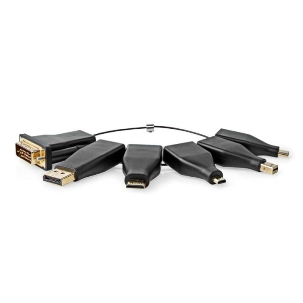 Nedis HDMI™ -sovitin | DisplayPort uros / DVI-D 24+1-Pin Uros / HDMI™ Micro / HDMI™ Mini / Mini DisplayPort Uros / USB-C™ Uros | HDMI™ Ulostulo | Kull