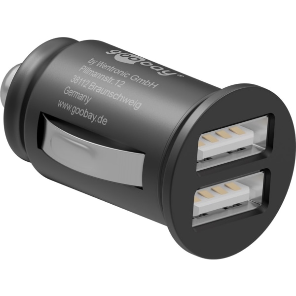 Goobay Dubbel USB-bilsladdare (12 W) 12 W max. 2,4 A (12/24 V) 2