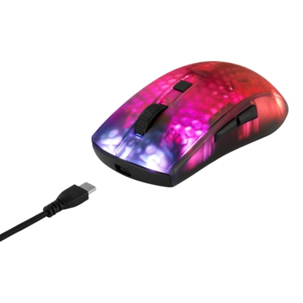 deltaco_gaming DM320 Wireless Semi-transparent RGB Lightweight mouse, black