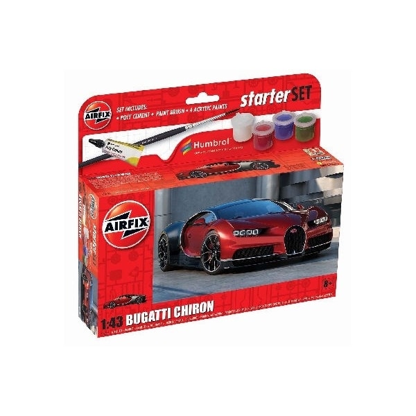 AIRFIX Small Starter Set 1:43 Bugatti Chiron, new