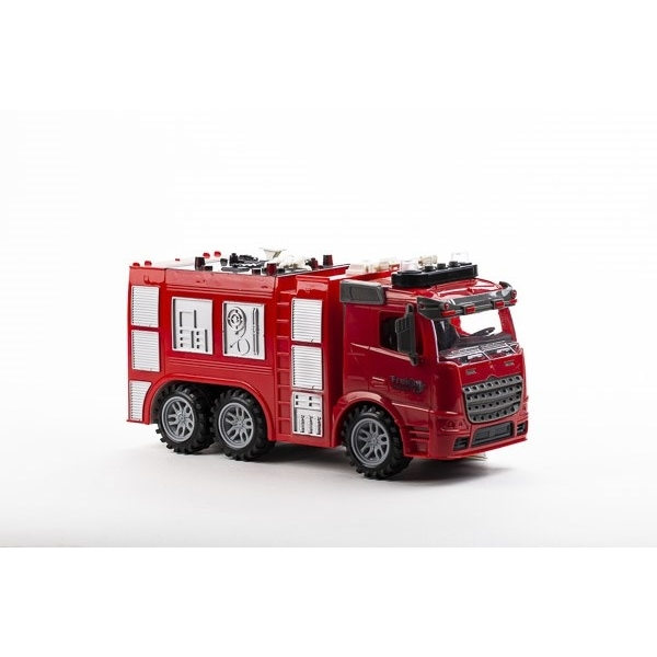 CONTRUCK Brandbil med sprøjte, lys, lyd & Try Me 1:14 rød