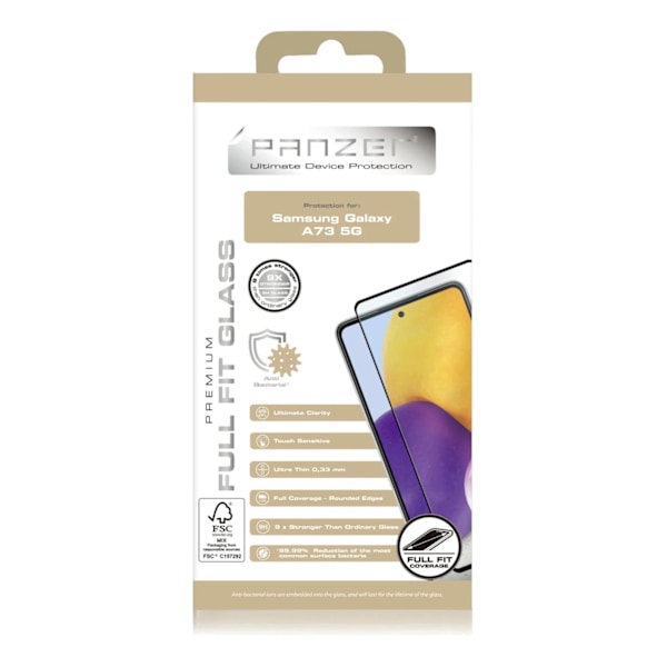 panzer Samsung Galaxy A73 5G Full Fit Glas sort Transparent