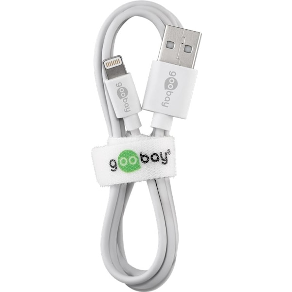 Goobay Apple Lightning laddningssats (5 W) Strömförsörjning med Apple Lightning-kabel 1 m (vit)