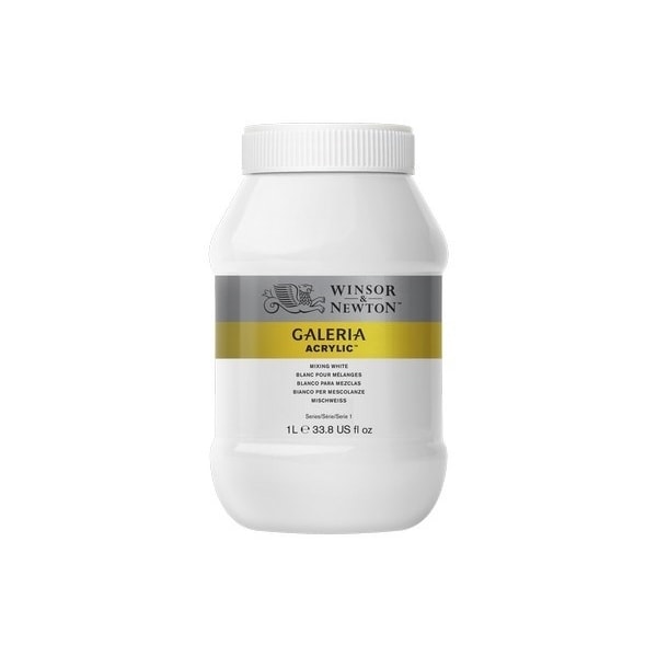 WINSOR Galeria Acrylic 1L Mixing White 415