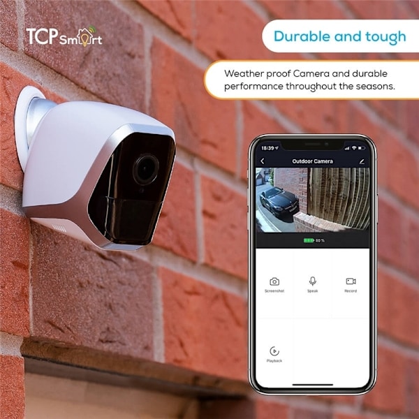 TCP SMART WIFI Udendørs Kamera 1080p 16Gb hvid