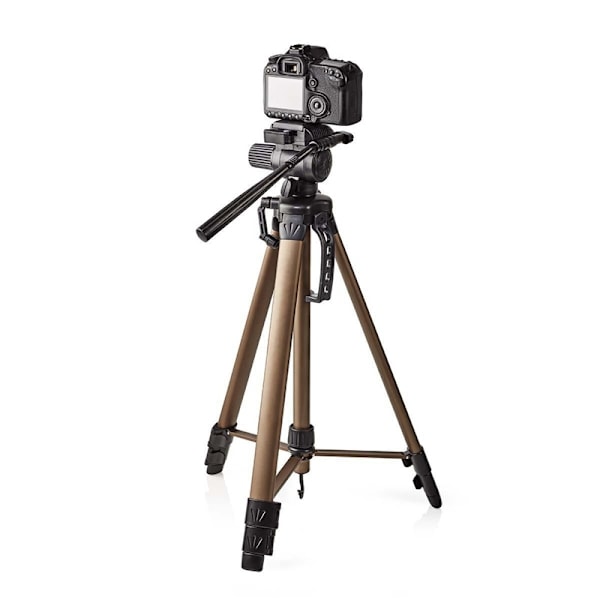 Nedis Stativ | Maximal lastkapacitet: 4.0 kg | Minsta arbetshöjd: 64.0 cm | Maximal arbetshöjd: 161.0 cm | 2 Segment | Pan & Tilt | Resväska ingår | A