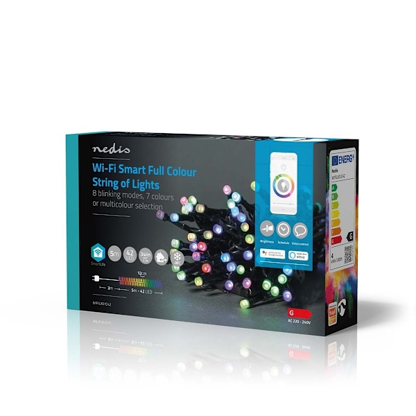 Nedis SmartLife Jouluvalot | Nauha | Wi-Fi | RGB | 42 LED's | 5.00 m | Android™ / IOS