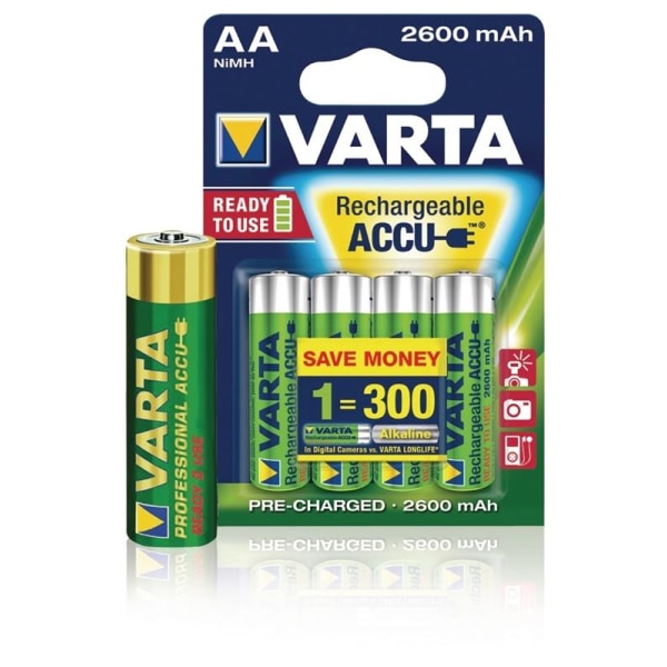 Varta Batteri NiMH AA/LR6 1.2 V 2500 mAh R2U Professional 4-pack