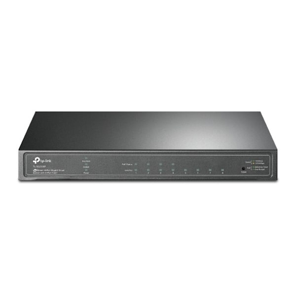 TP-LINK TL-SG2008P nätverksswitchar hanterad Gigabit Ethernet (10/100/1000) Strö Svart