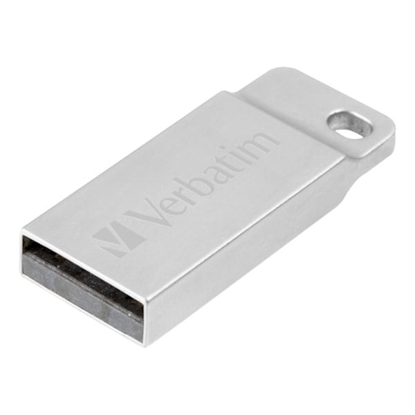 Verbatim Store'n'Go Metal Executive, 32GB USB 2.0-muisti pienoiskoossa Hopea