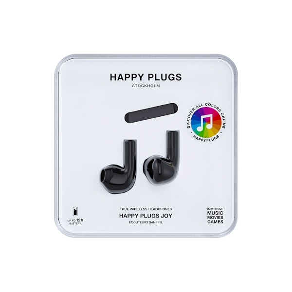 Happy Plugs Joy Hovedtelefoner In-Ear TWS Sort Svart