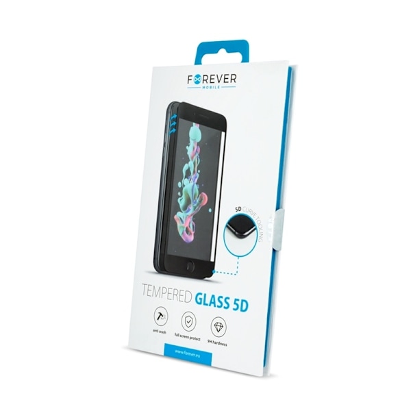 Forever 5D Skärmskydd i härdat glas till Samsung A8 Plus 2018 A730 - Svart ram Transparent