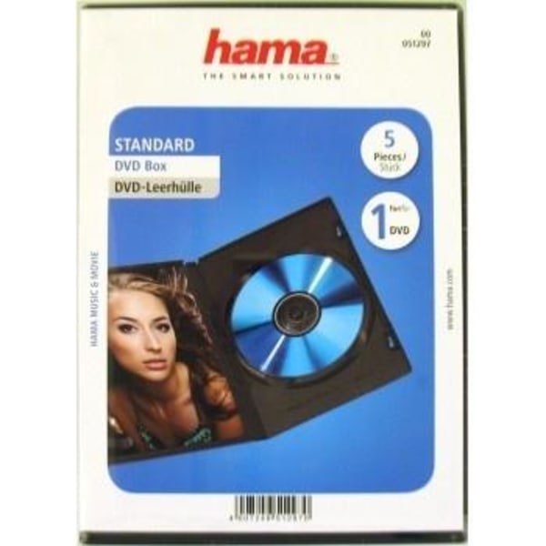 HAMA DVD-Kuori Musta 5Kpl