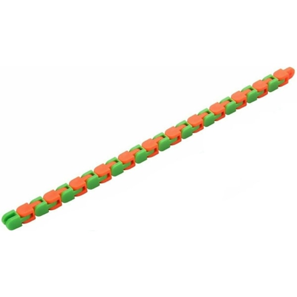 Wacky Tracks Snap and Click Fidget toy, Grön/Orange