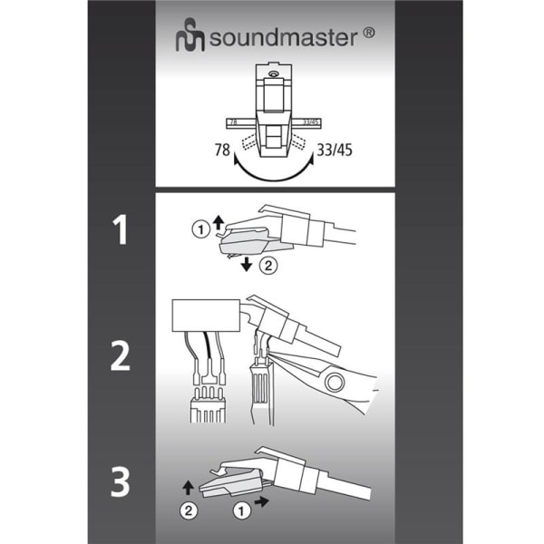 Soundmaster Pickup 33/45/78 vinyl/stenkakor