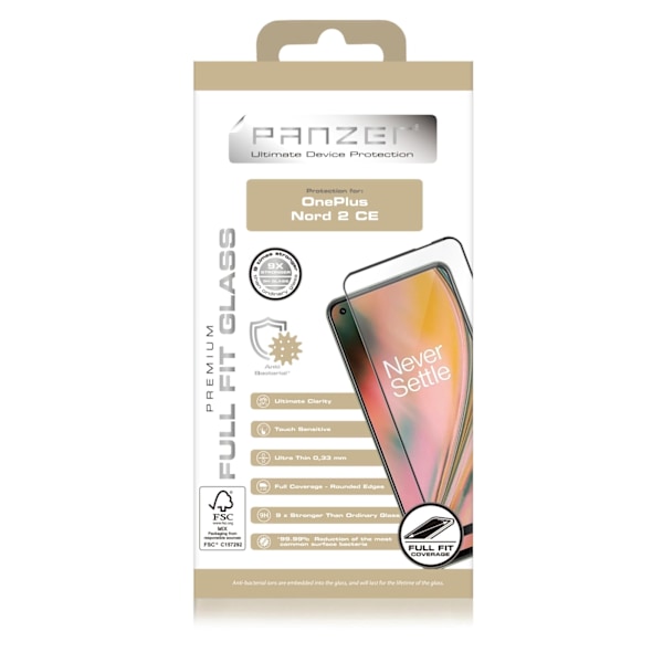 panzer OnePlus Nord CE 2 Full-fit Glass Black Transparent