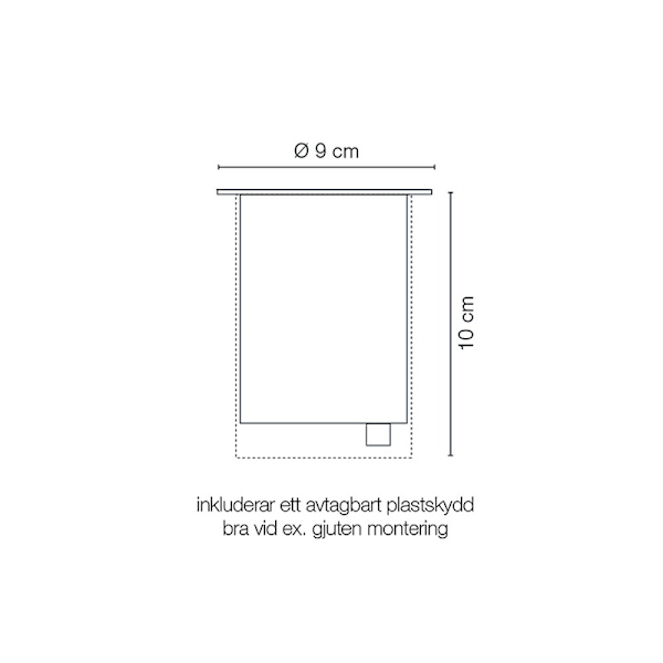 LightsOn Castor In-ground-markspot 1100lm Ø9cm