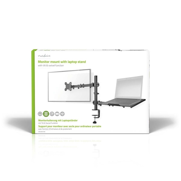Nedis Monitorin Pöytäteline | Notebook | 1 näyttö | 15 - 32 " | 75x75 / 100x100 | Interaktiivinen