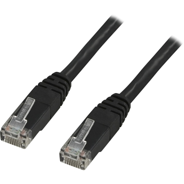 DELTACO U/UTP Cat6 patchkabel 0,3m, svart (TP-603S)