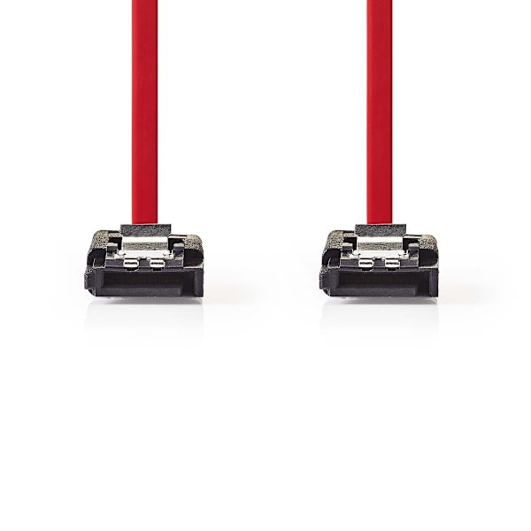 Nedis SATA kaapeli | 3 Gbps | SATA 7-Pin naaras | SATA 7-Pin naaras | Niklattu | 0.50 m | Litteä | PVC | Punainen | Laatikko