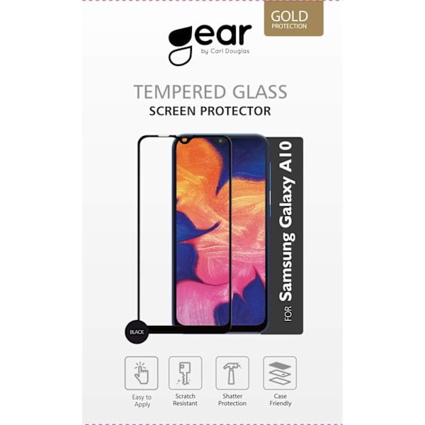 GEAR Härdat Glas 2,5D Full Cover Samsung A10 2019 Transparent