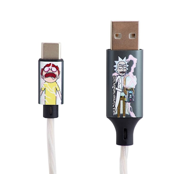 RICK&MORTY USB A till C Light-Up 1,2m Shock