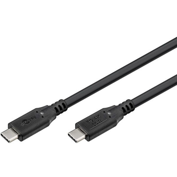 Goobay Sync & Charge SuperSpeed USB-C™-kabel (USB 3.2 Gen 1), USB-PD, 2 m USB-C™ plugg > USB-C™ plugg