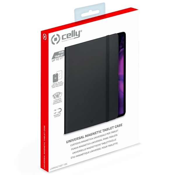 Celly Universal Magnetic tablet case Svart