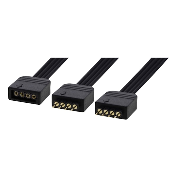 DELTACO GAMING LED-strip 2-vägs splitterkabel, passiv, 4-pin, 0,15m
