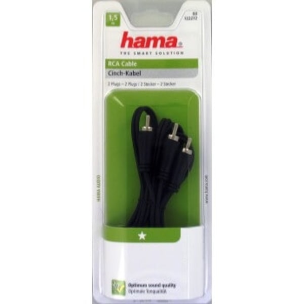 Hama Kabel Audio 2xRCA-2xRCA Svart 1.5m