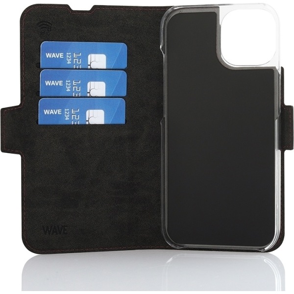 Wave BookCase - beskyttende etui, MagSafe kompatibel, iPhone 15, sm Röd