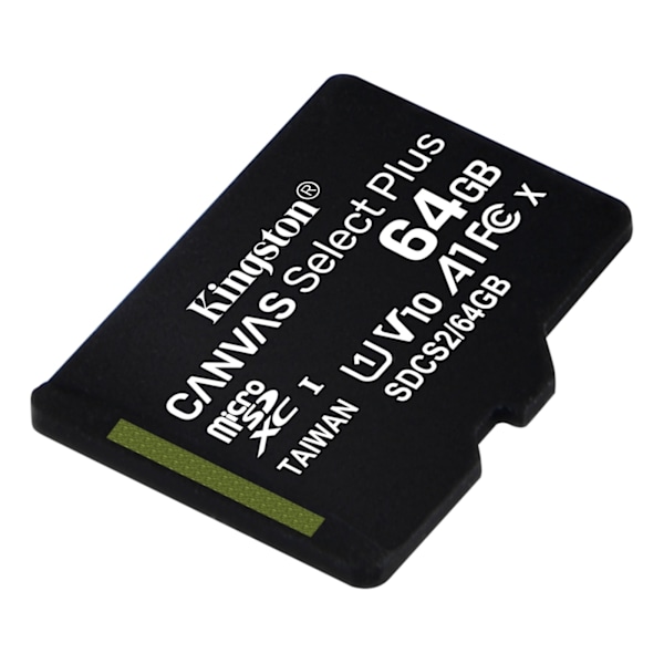 kingston 64GB micSDXC Canvas Select Plus 100R A1 C10 1-pak w/o