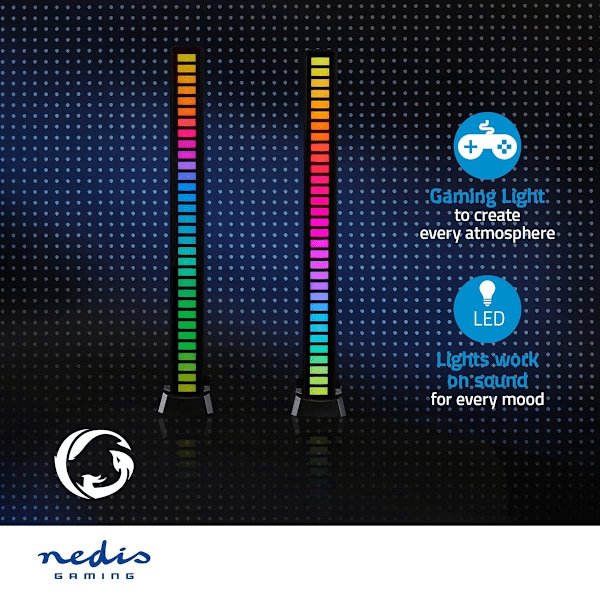 Nedis Gaminglys | RGB | Batteri | Brugt til: Desktop / Notebook | Sort