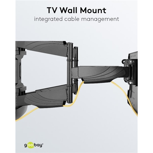 Goobay TV vægbeslag OLED FULLMOTION (L) specielt til OLED-tv'er fra 37 til 70 tommer (94-178 cm), fuldt bevægelig (drejelig og vippelig) op til 30 kg