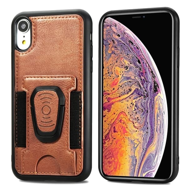 Mobilcover med ringeholder til iPhone 12 mini, Sort Svart