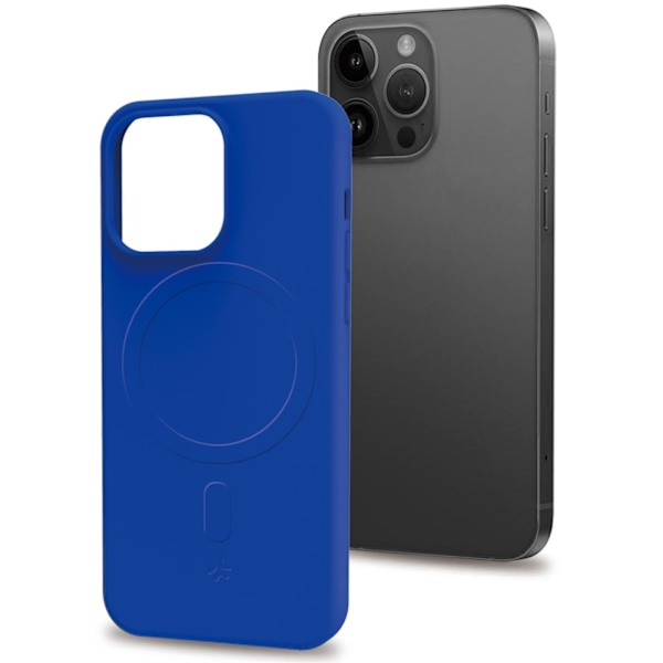 Celly Cromomag Soft rubber case MagSafe iPhone 15 Pro Blå Blå