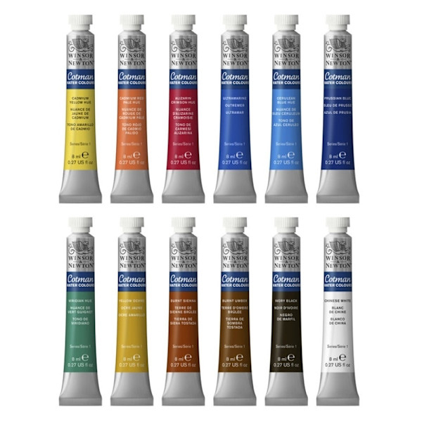WINSOR Cotman watercolour tubset 12x8ml