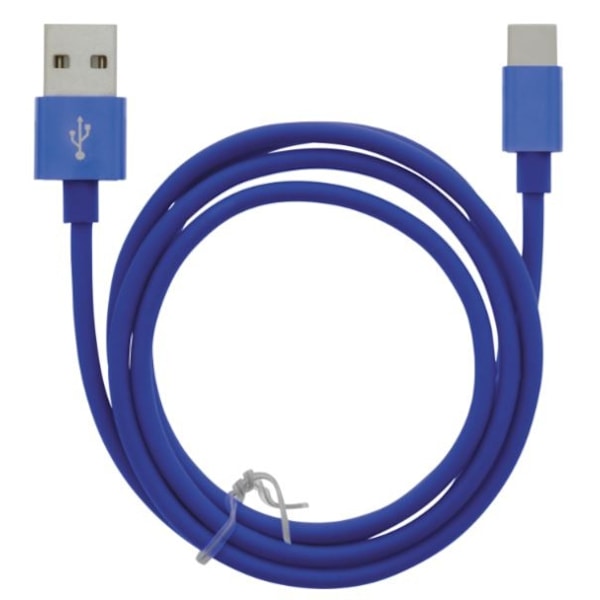Kabel USB-A - USB-C 2.4A, 1m, Blå