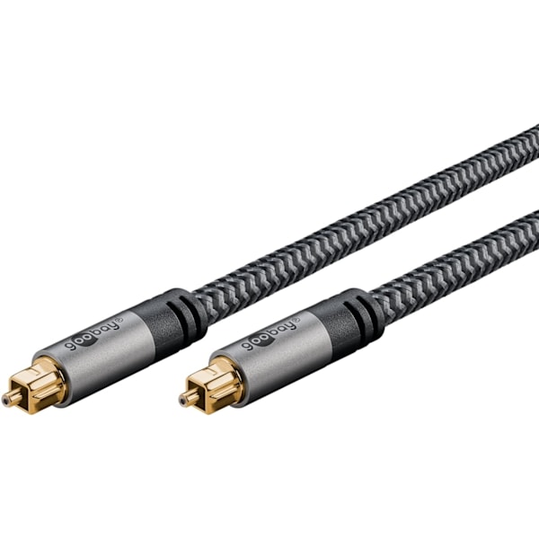 Goobay TOSLINK-kaapeli, 2 m, Sharkskin Grey Toslink-liitin > Toslink-liitin
