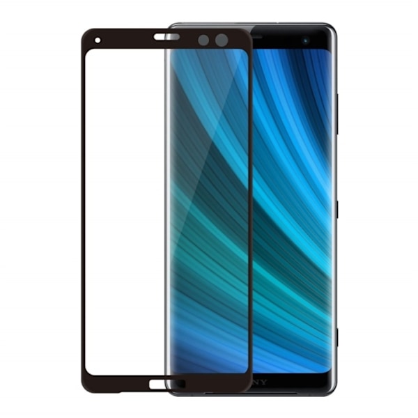 GEAR Härdat Glas 3D Full Cover Svart Sony Xperia XZ3 Transparent