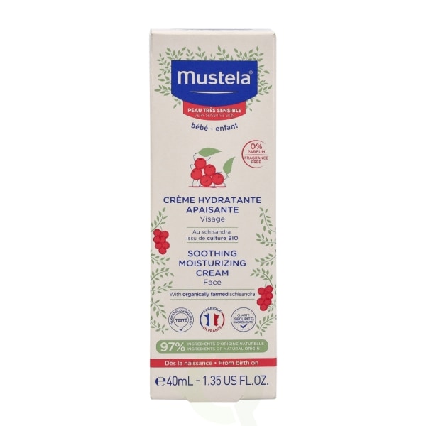 Mustela Bebe Soothing Moisturizing Face Cream 40 ml For Very Sens