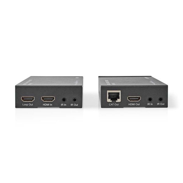 Nedis HDMI ™ Extender | Över Cat6 | Upp till 60.0 m | 4K@60Hz | 18 Gbps | Metall | Antracit